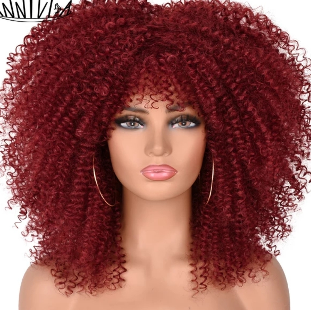Big Red Kinky Curly Beauty Full Wig